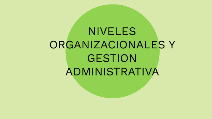 NIVELES ORGANIZACIONALES Y GRSTION ADMINISTRATIVA by Ana Martínez on Prezi