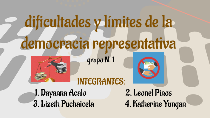 Dificultades y Límites de la Democracia representativa by Leonel Pinos ...