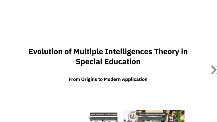 Evolution of Multiple Intelligences Theory in Special Education by ...