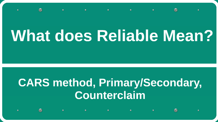 What Does Reliable Mean By Beth Minton