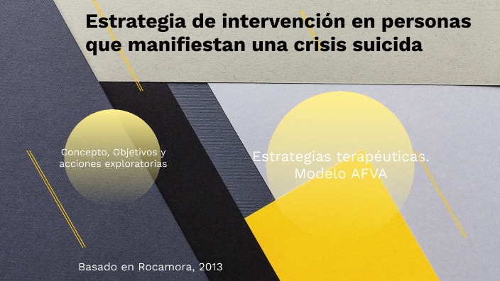 Estrategia de intervención en personas que manifiestan una crisis suicida  by Diego Zuluaga