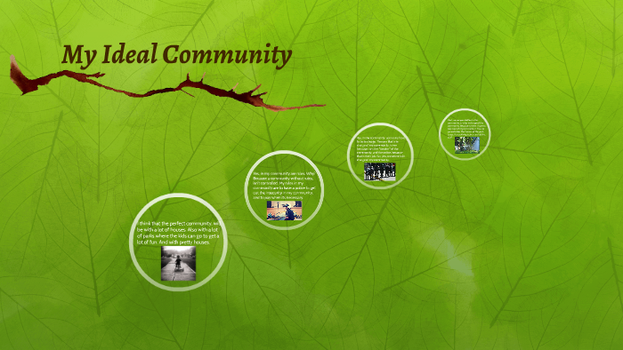 what is my ideal community essay