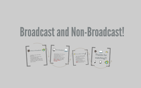 Non on sale broadcast media