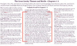 The Great Gatsby Themes And Motifs Chapters 1 3 By Eren Sagun