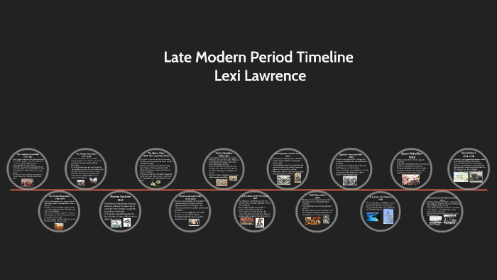 Late Modern Period Timeline By Lexi Lawrence On Prezi