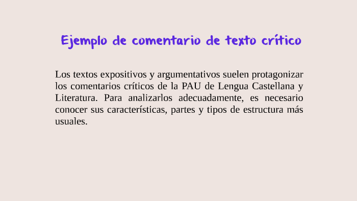 Ejemplo De Comentario De Texto Crítico By Héctor Monteagudo