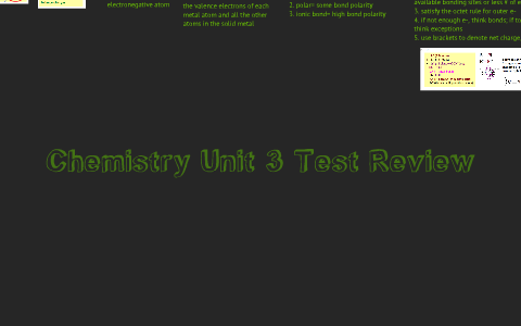 Chemistry Unit 3 Test Review By Daisy Alvarado-Munoz