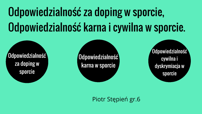 Odpowiedzialność Prawna Za Doping Odpowiedzialność Karna W Sporcie Odpowiedzialność Cywilna W 0313