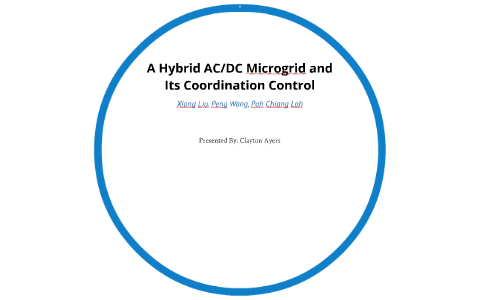 A Hybrid AC/DC Microgrid and Its Coordination Control by Clayton Ayers ...