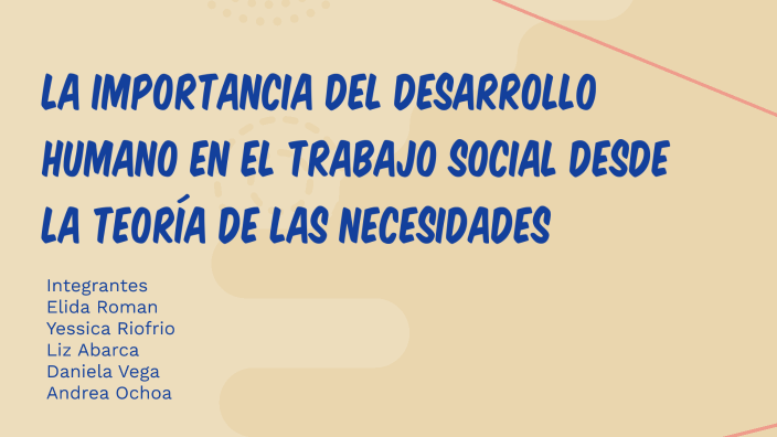 La importancia del desarrollo humano en el trabajo social desde la