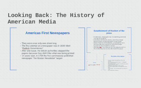 Looking Back: The History of American Media by carson pioterek on Prezi