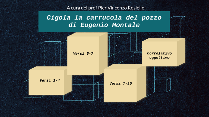 Cigola la carrucola del pozzo di Eugenio Montale by Prof. Pier Vincenzo