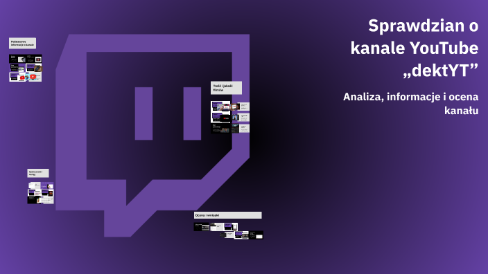 Sprawdzian o kanale YouTube „dektYT” by Domi Nie on Prezi