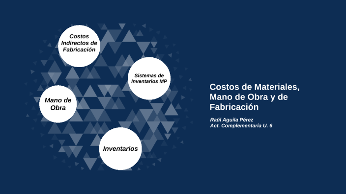 Costos de Materiales, Mano de Obra y de Fabricación by Raul Aguila on Prezi