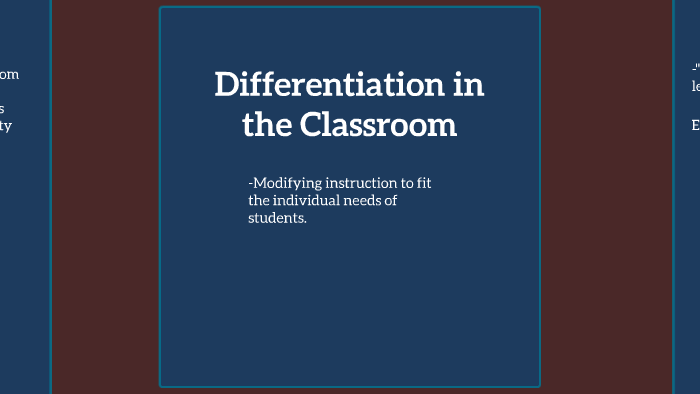 Differentiation in the Classroom by on Prezi