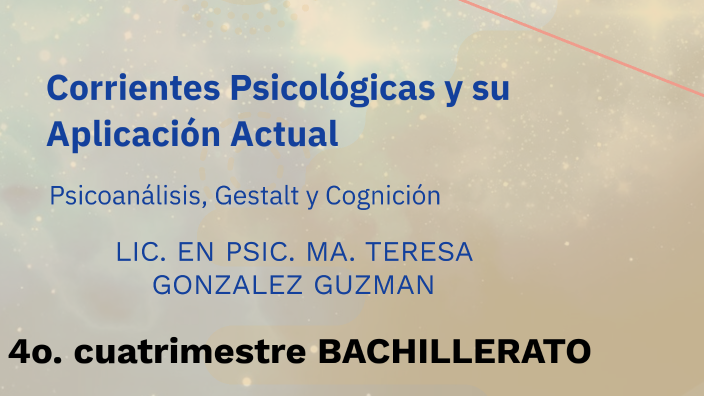 Corrientes Psicológicas y su Aplicación Actual by Psic Tere González on