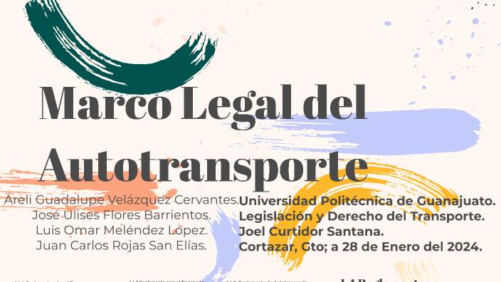 Marco Legal Del Autotransporte En Mexico