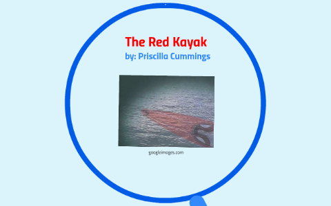 red kayak setting