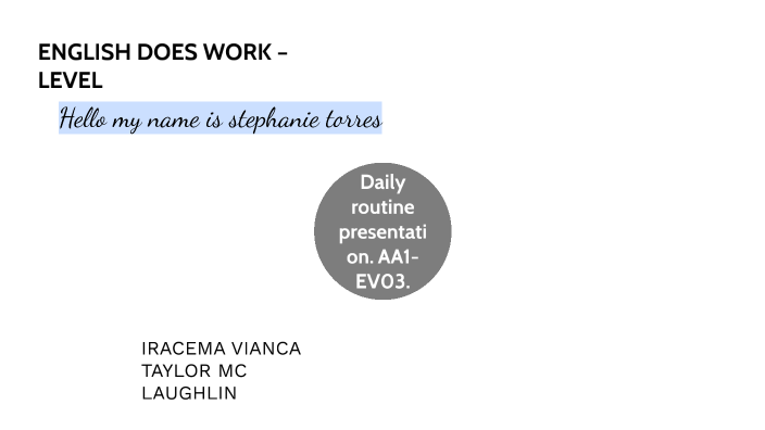 Daily routine presentation. AA1-EV03. by stephanie carolina torres ...