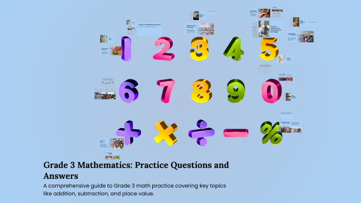 Grade 3 Mathematics: Practice Questions and Answers by AMINA MASHOORA ...