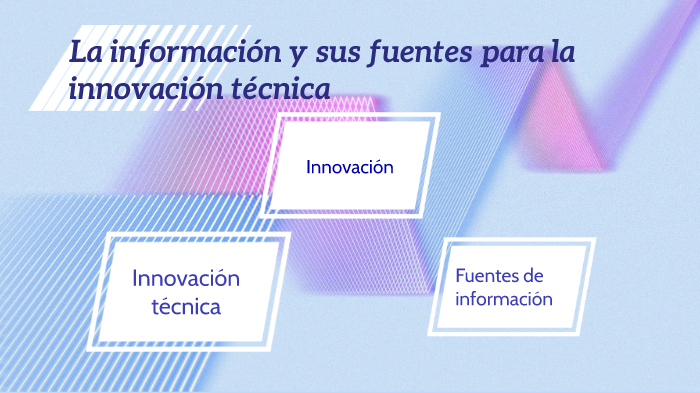 La Información Y Sus Fuentes Para La Innovación Técnica