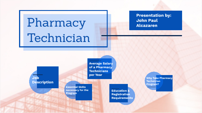 Pharmacy Technician Health Care Career Presentation By John Paul Alcazaren