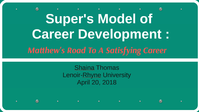 Super's Model Of Career Development By On Prezi