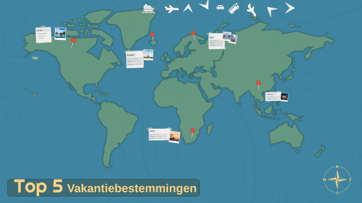 Top 5 vakantiebestemmingen by Yentl Coveliers-Van Camp on Prezi