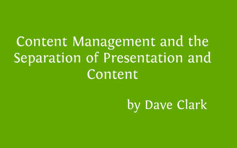 computer language separation of presentation and content