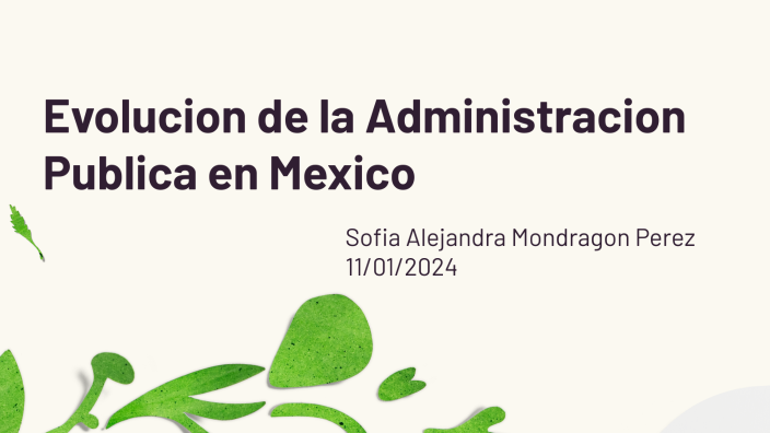 Evolución de la Administracion Publica en Mexico by Sofia Mondragón on
