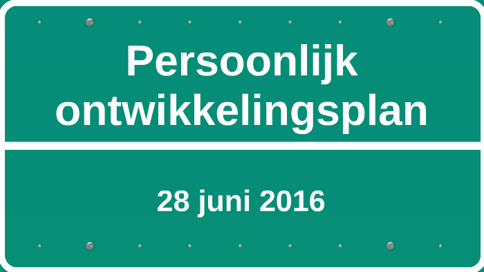 Persoonlijk Ontwikkelingsplan By N B On Prezi