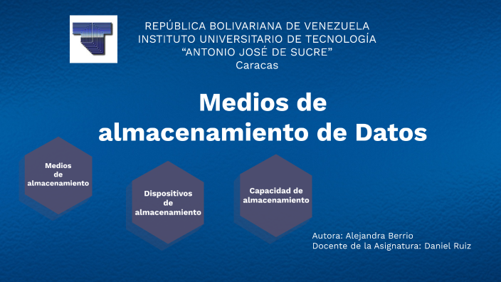 Medios De Almacenamiento De Datos By Alejandra Berrio On Prezi