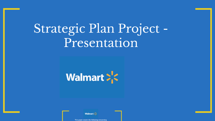 strategic plan of walmart