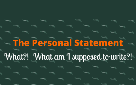 Personal Statement by J Nichols on Prezi