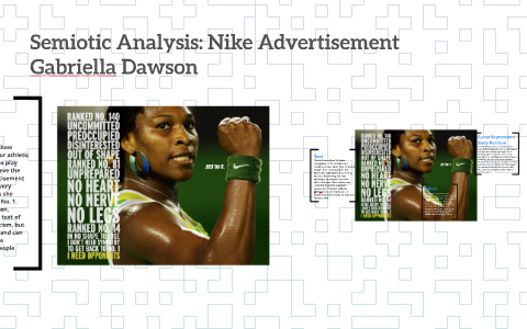 aleatorio Malawi Pirata Semiotic Analysis: Nike Advertisement by Gabriella Dawson