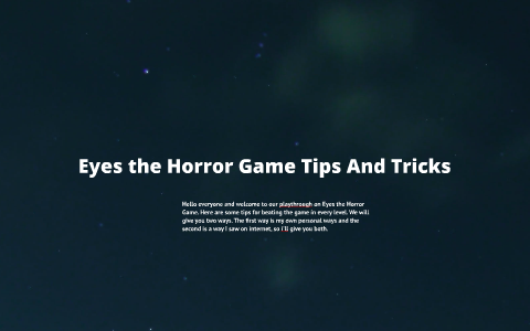 Eyes The Horror Game Tips And Tricks By Arthur Simon - eyes the horror game roblox walkthrough