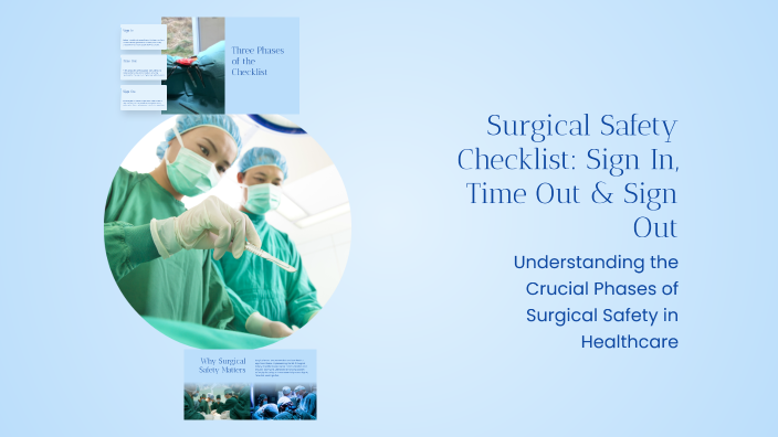 Surgical Safety Checklist: Sign In, Time Out & Sign Out by Tarsine ...