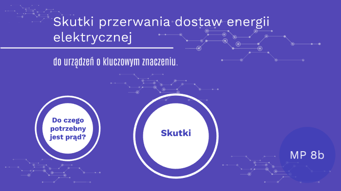 Skutki przerwania dostaw energii elektrycznej do urządzeń o kluczowym ...