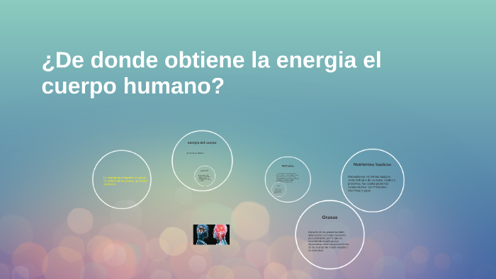 ¿de Donde Obtiene La Energia El Cuerpo Humano? By Erika Vazquez Nuñez ...