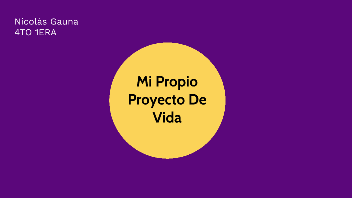 Mi Propio Proyecto De Vida by Nicolas Gauna on Prezi