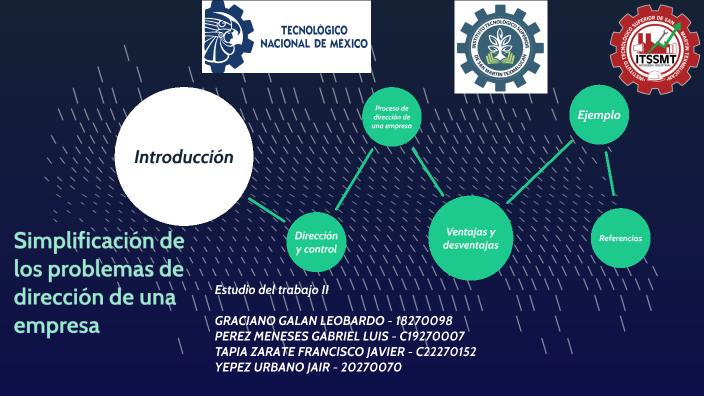 Presentación Simplificación de los problemas en la dirección de una