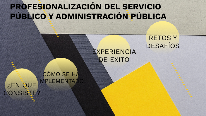 PROFESIONALIZACIÓN DEL SERVICIO PÚBLICO Y ADMINISTRACIÓN PÚBLICA. by