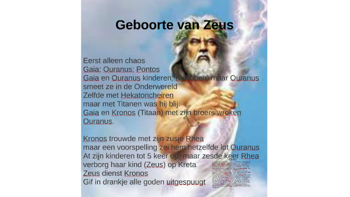 Geboorte van Zeus by Chris Fletterman on Prezi