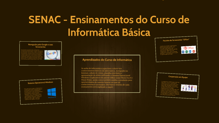 SENAC - Ensinamentos do Curso de Informática by Nathalia G on Prezi