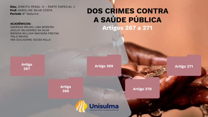 DOS CRIMES CONTRA A SAÚDE PÚBLICA by ADERSON MOREIRA on Prezi