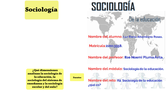 R2. Sociología De La Educación, ¿qué Es? By Adara Pomez. On Prezi