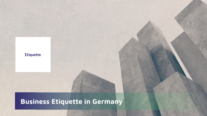 business etiquette in germany presentation