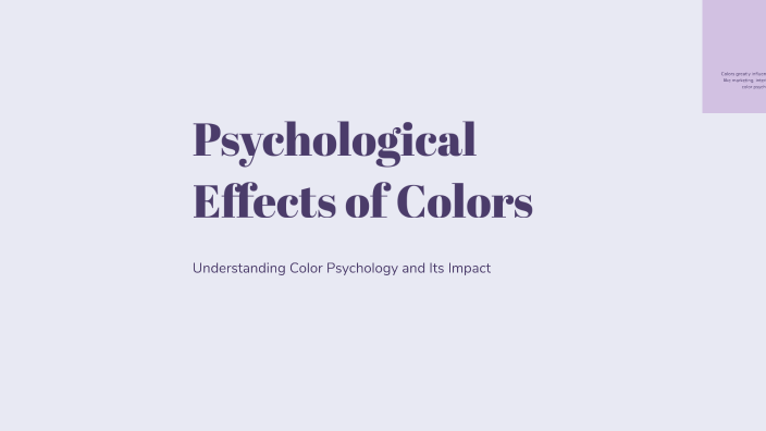 Psychological Effects of Colors by oguz kul on Prezi