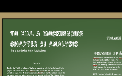 to kill a mockingbird chapter analysis