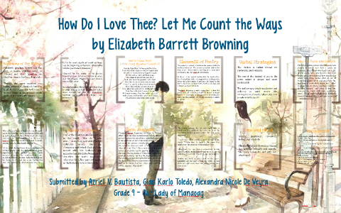 How Do I Love Thee By Elizabeth Barrett Browning By Len Toi